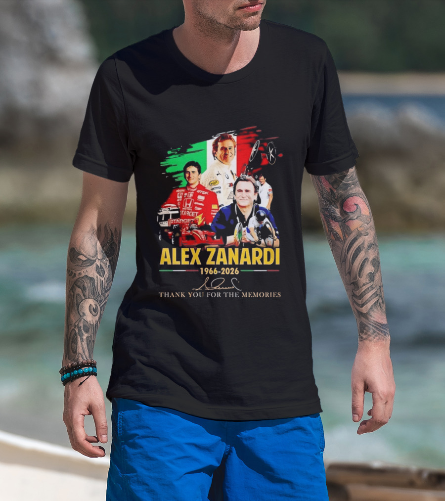Alex Zanardi 1966 2026 Thank You For The Memories Formula One CART IndyCar T-Shirt