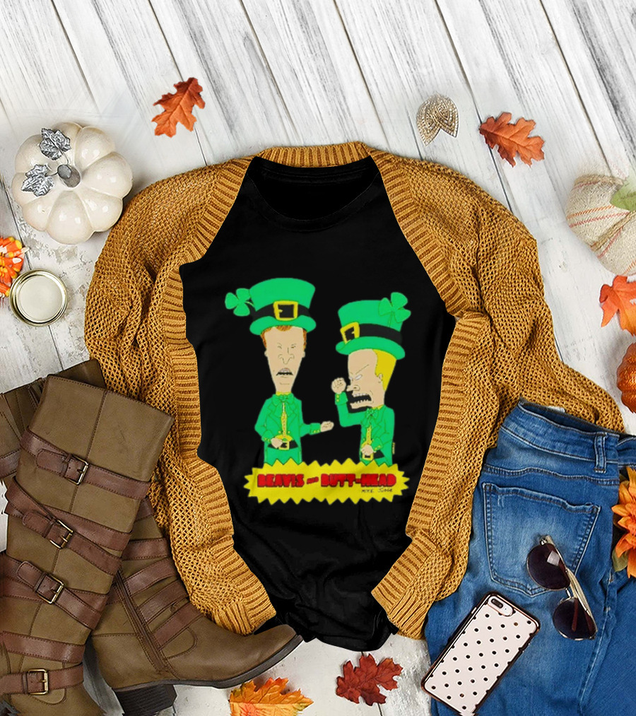 Beavis and Butt Head Leprechaun Costumes Green Bay Packers Mike Judge T-Shirt