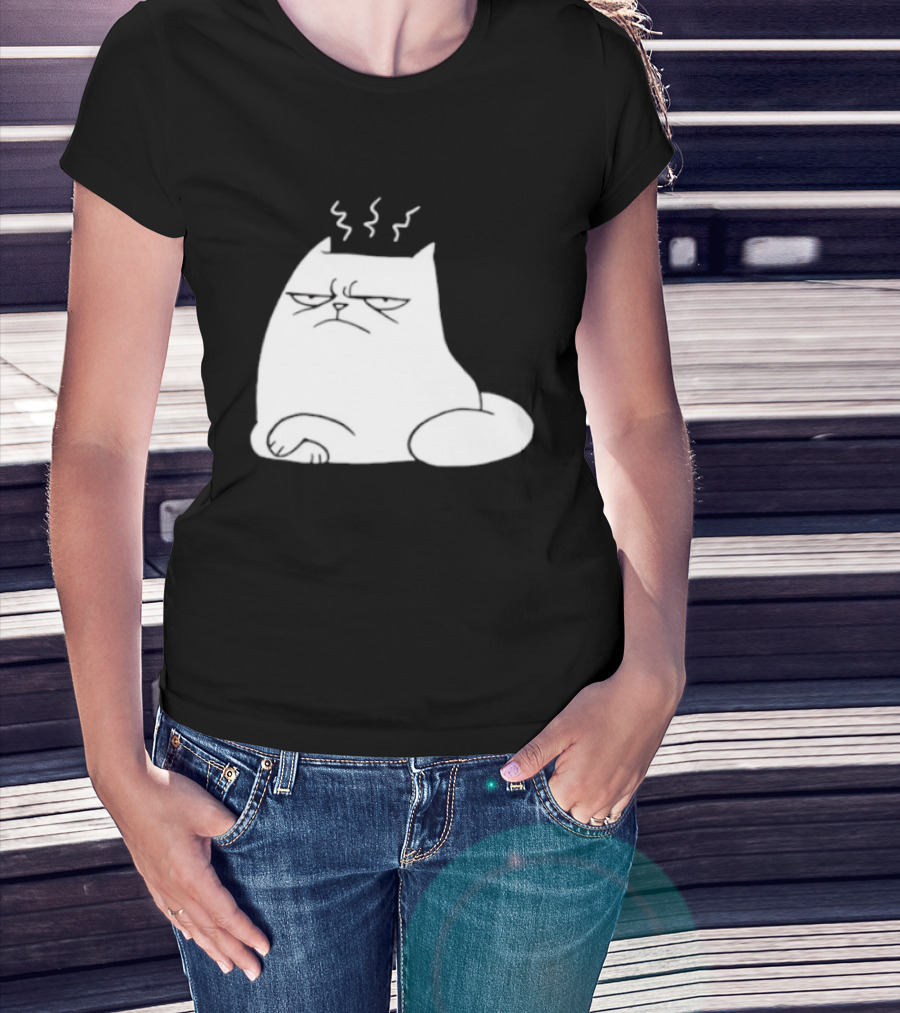 Judgement Cat Grumpy Steaming Expression T-Shirt