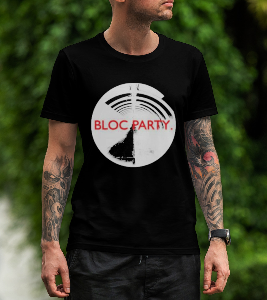 Bloc Party Anatomy Of A Brief Romance Black And White Circle T-Shirt