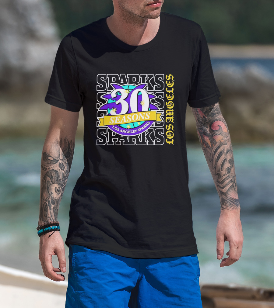 Los Angeles Sparks 30 Seasons Celebration T-Shirt