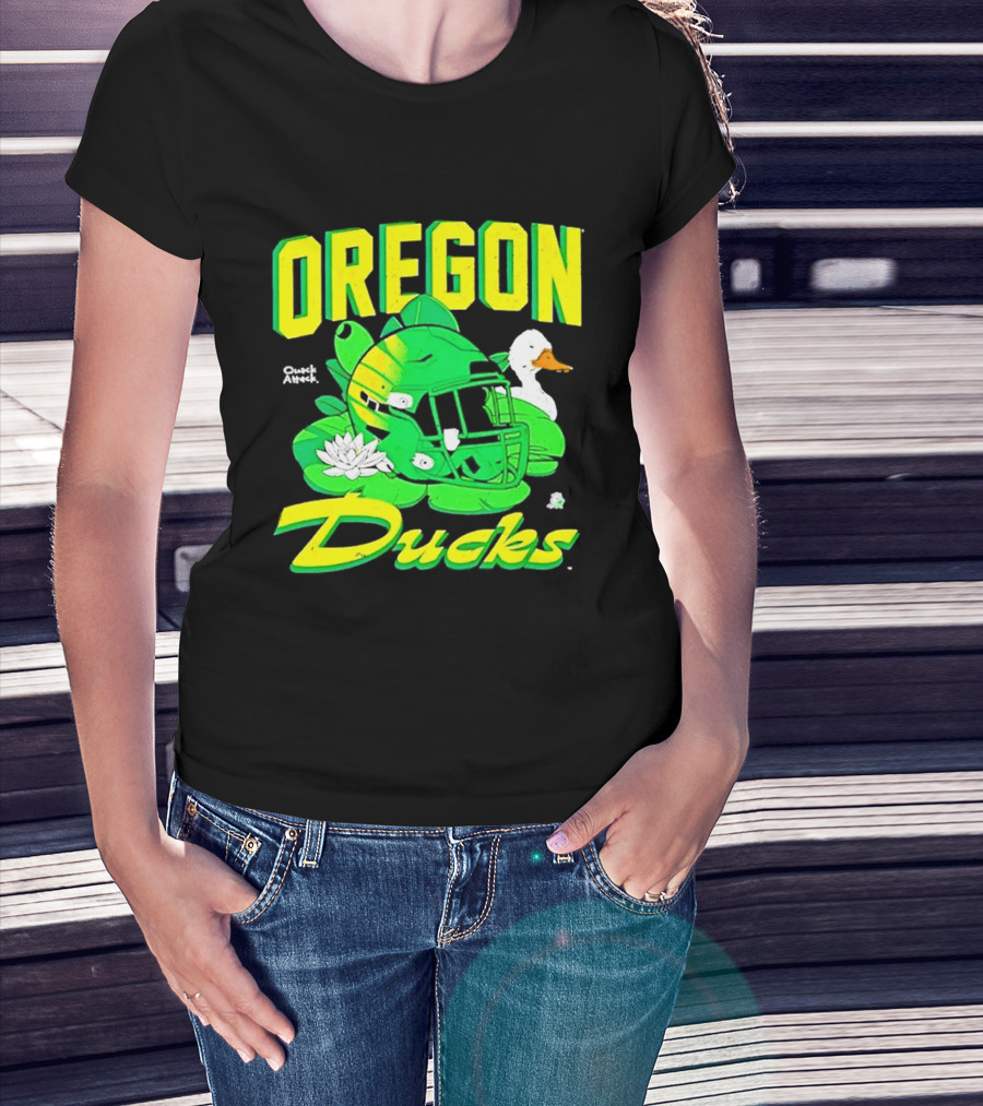 Oregon Ducks Football Helmet And Duck T-Shirt