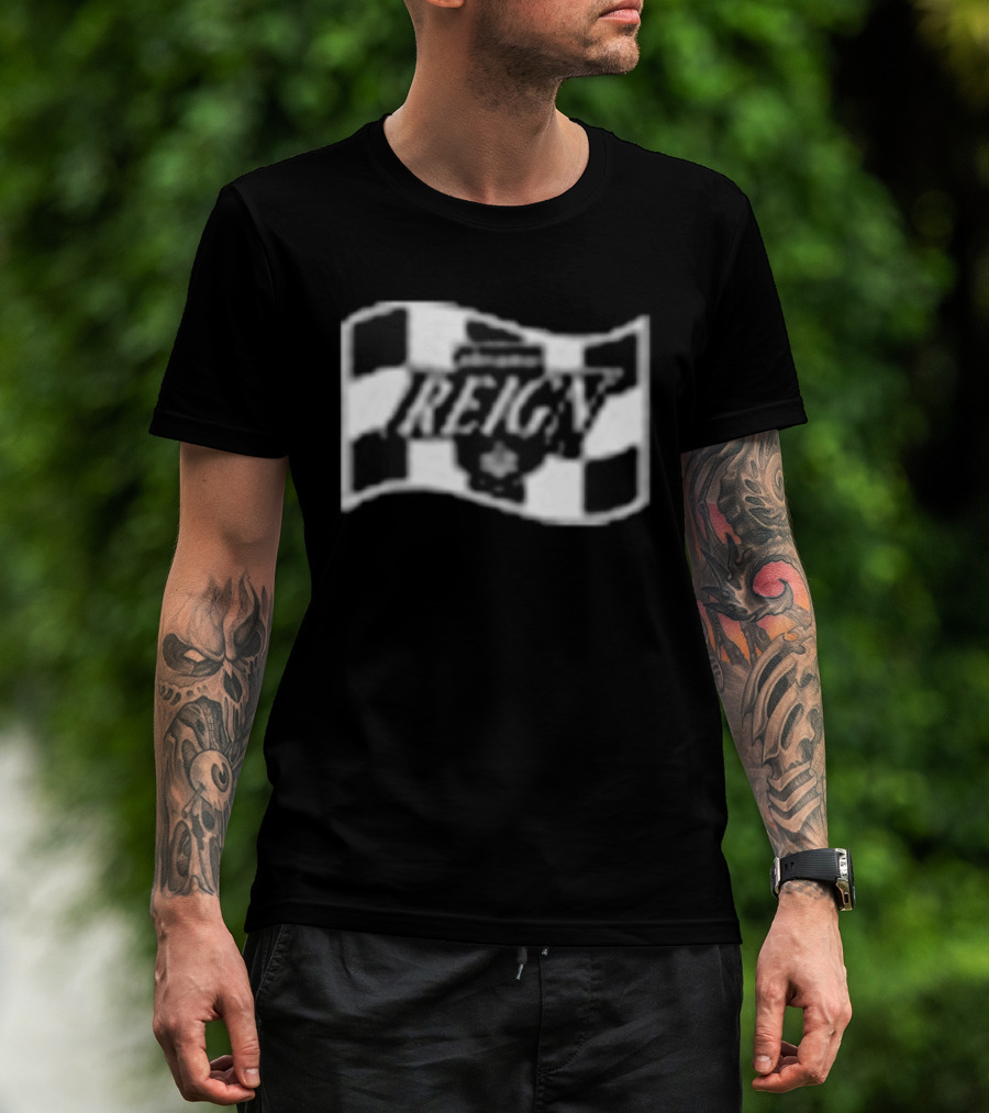 Ontario Reign Race To The Cup Checkered Flag T-Shirt