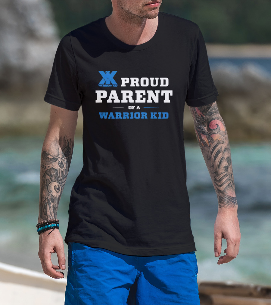 Proud Parent Of A Warrior Kid Blue XX T-Shirt