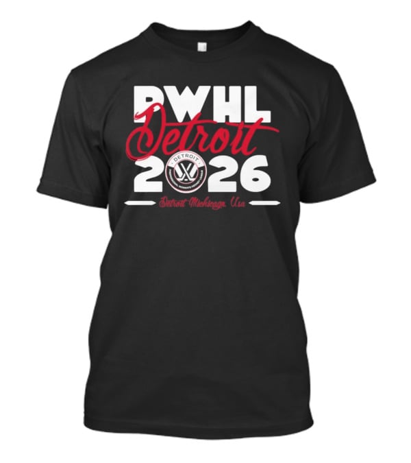 PWHL Detroit 2026 Stadium Essentials Detroit Michigan USA T-Shirt