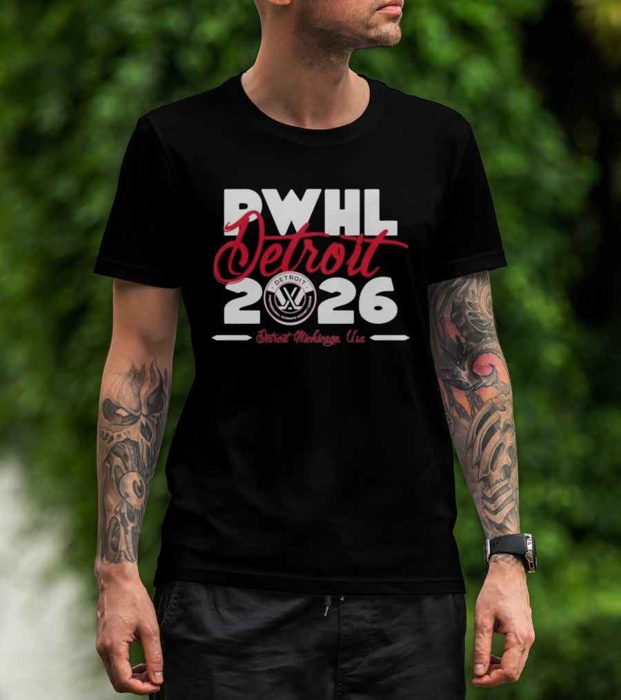 PWHL Detroit 2026 Stadium Essentials Detroit Michigan USA T-Shirt