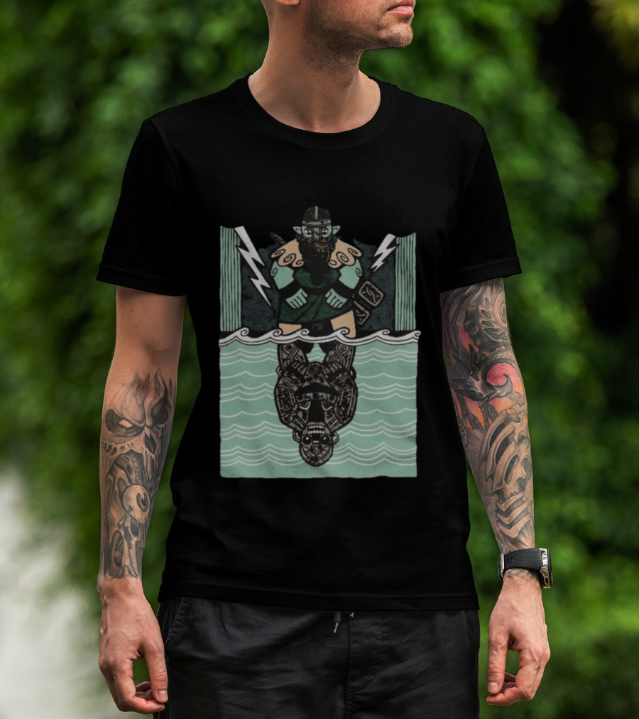 Reflections Of Tolv Norse Viking Thunder God And Mythology Reflection T-Shirt
