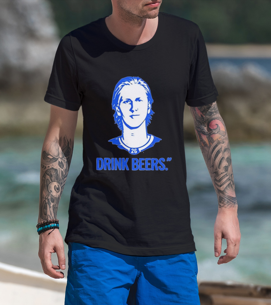 Sam Carrick Rasmus Dahlin Drink Beers Buffalo Sabres Hockey 26 T-Shirt
