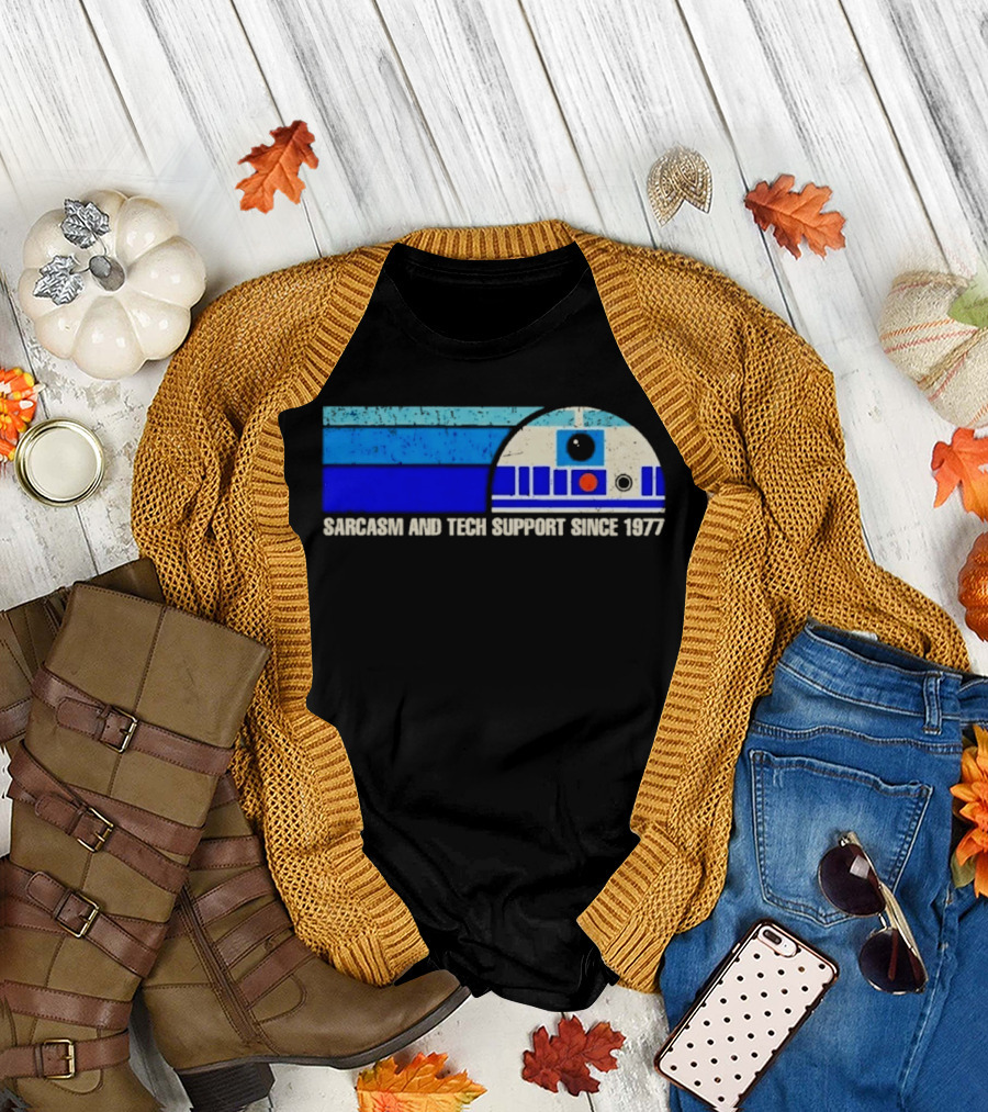 Sarcasm And Tech Support Since 1977 R2 D2 Star Wars T-Shirt