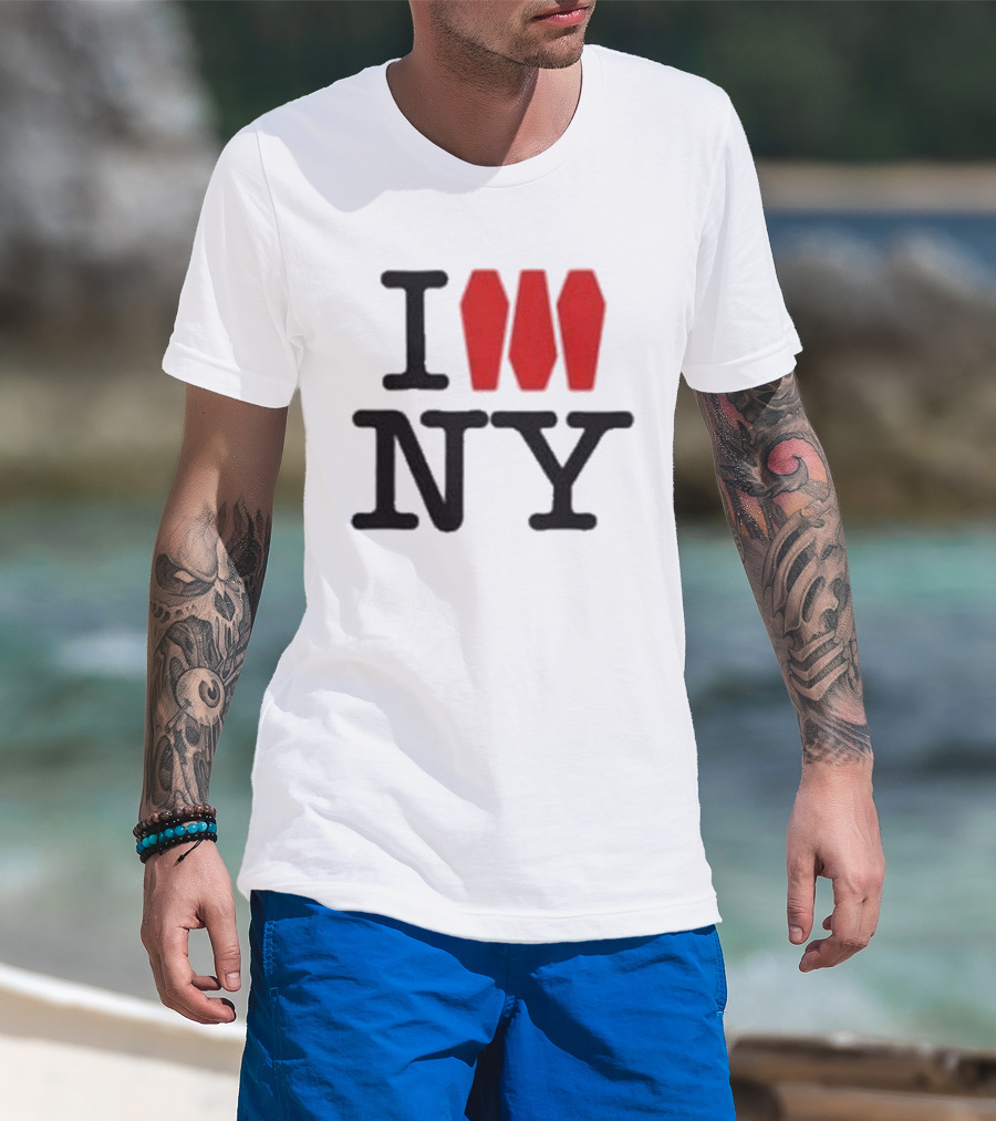 I Love NY Coffin Icon Parody Trend T-Shirt