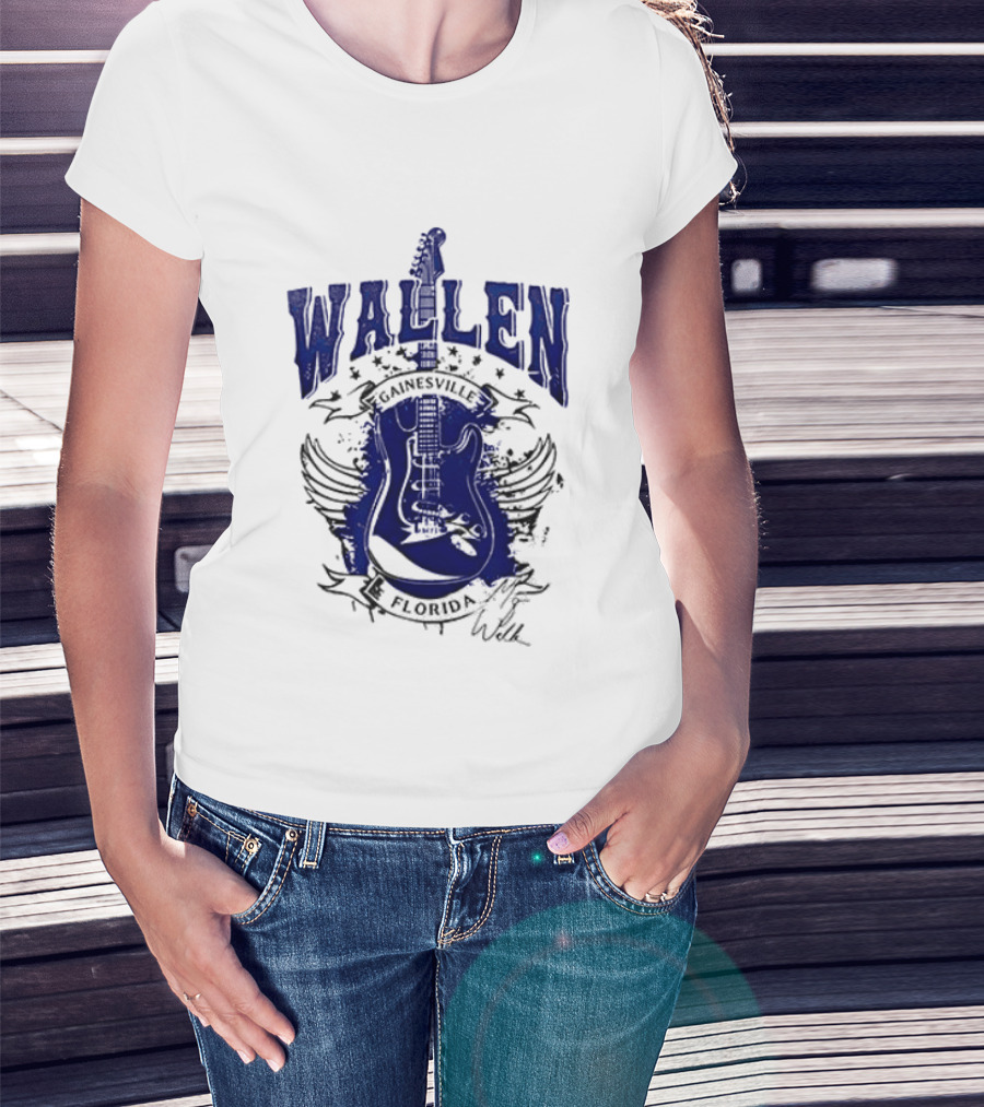 Morgan Wallen Gainesville Florida Guitar Wings T-Shirt