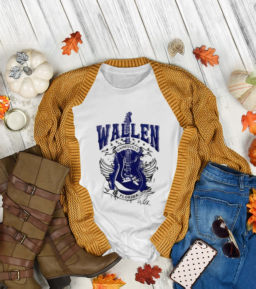 Morgan Wallen Gainesville Florida Guitar Wings T-Shirt