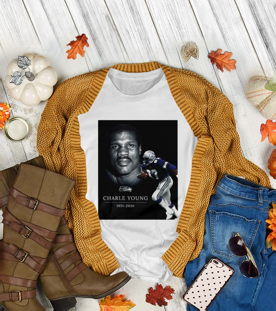 Seattle Seahawks Charle Young 1951 2026 Remembrance T-Shirt