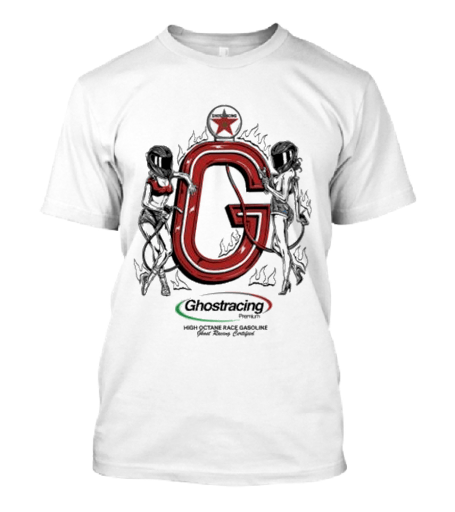 Ghost Racing High Octane Race Gasoline Pump T-Shirt