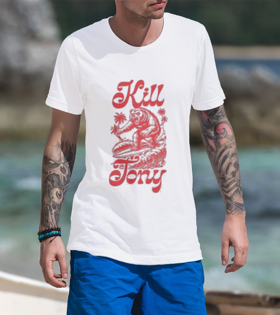 Kill Tony Surfing Bear T-Shirt