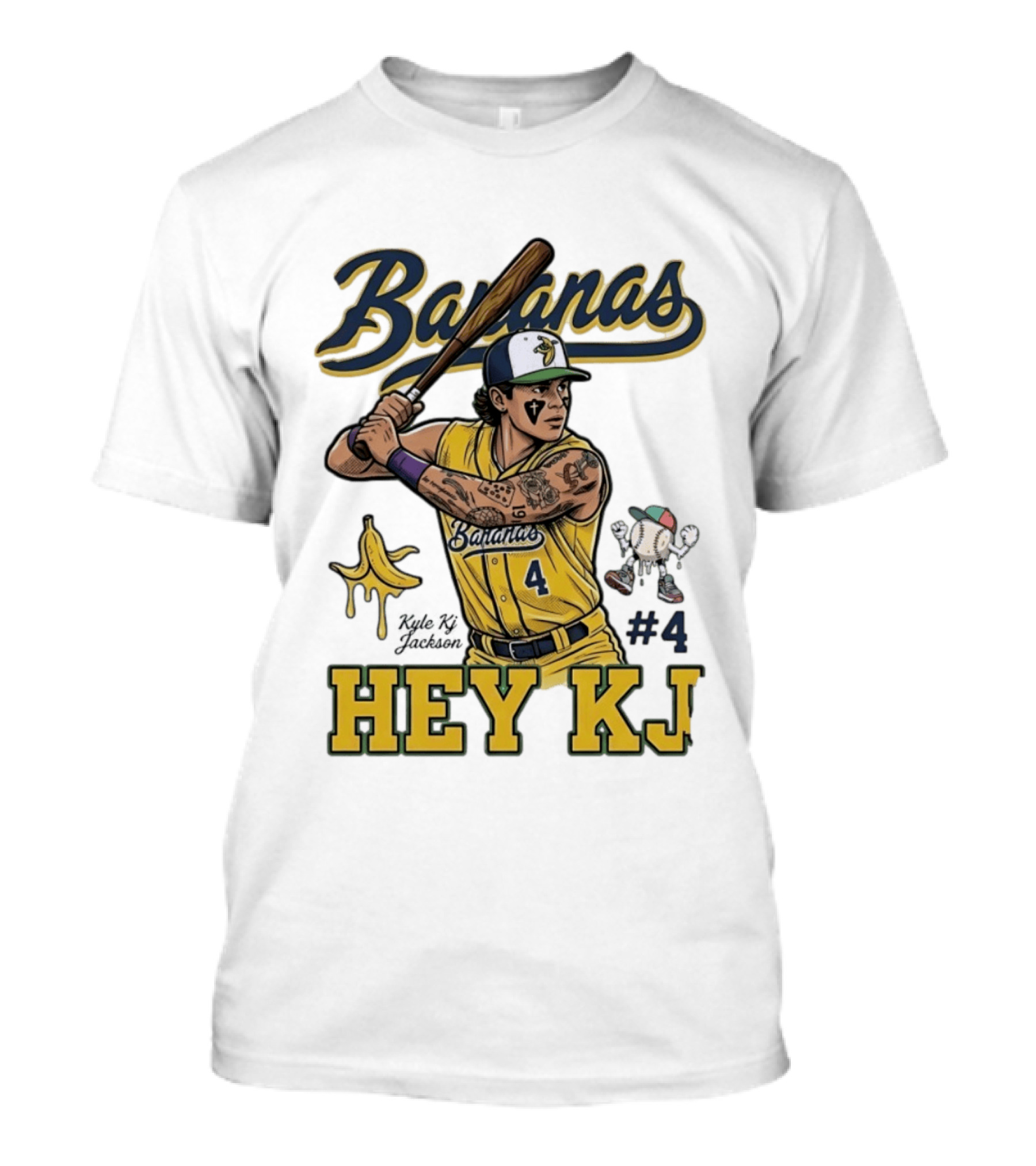 Bananas Kyle Kj Jackson Number 4 Hey KJ T-Shirt