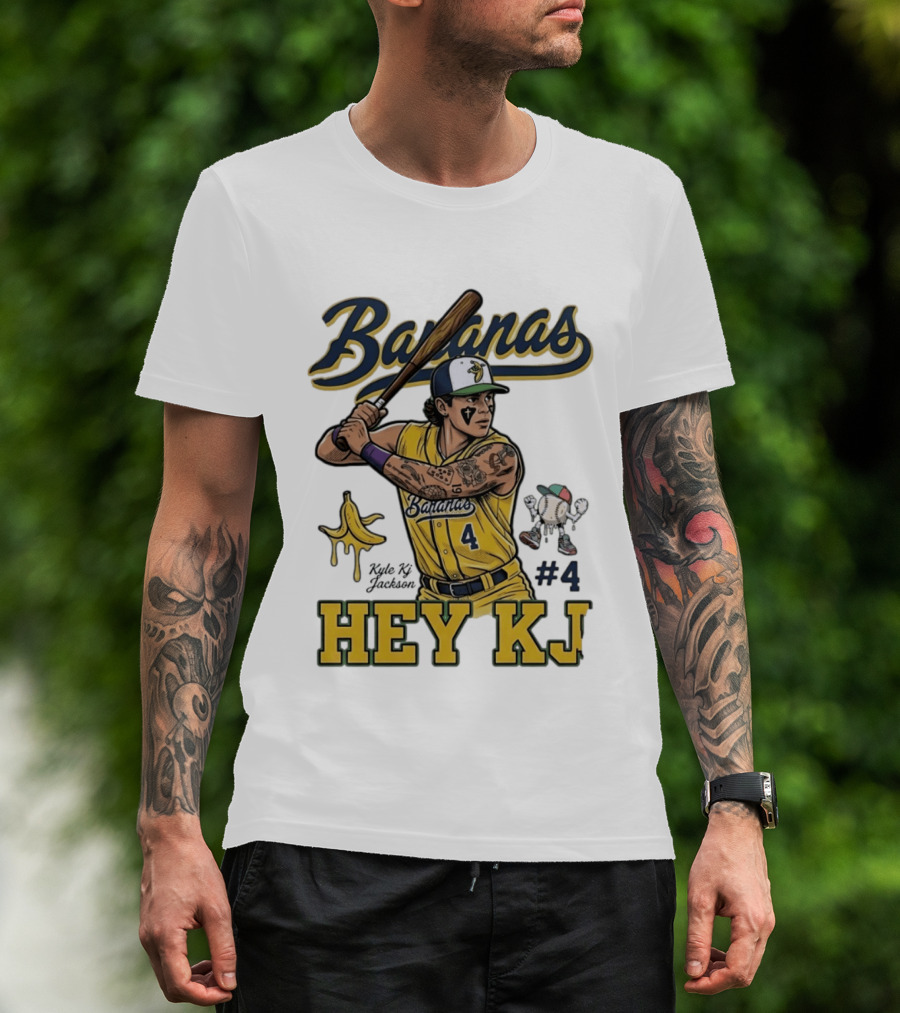 Bananas Kyle Kj Jackson Number 4 Hey KJ T-Shirt