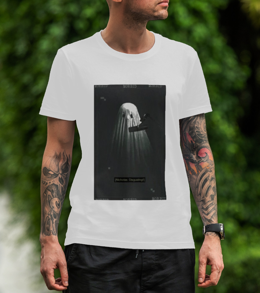 Morbid Nicholas Disgusting Ghost With Microphone T-Shirt