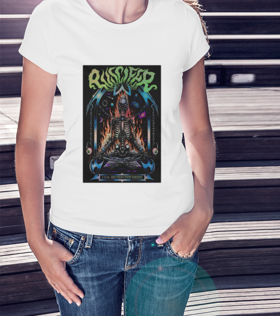 Puscifer San Diego Civic Theatre May 13 2026 Skeleton Cosmic Fire T-Shirt