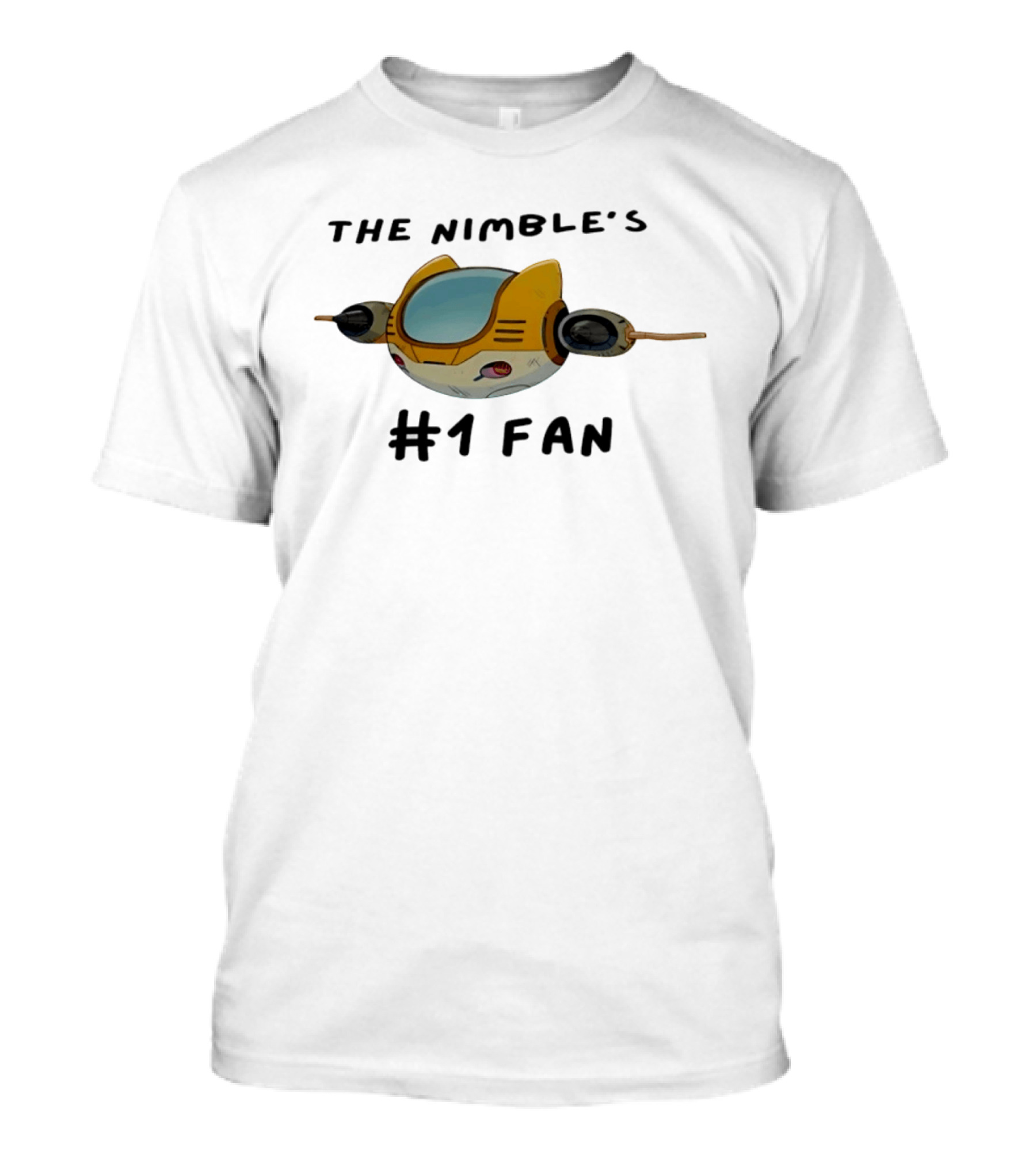 The Nimble's #1 Fan Spacecraft Cartoon T-Shirt