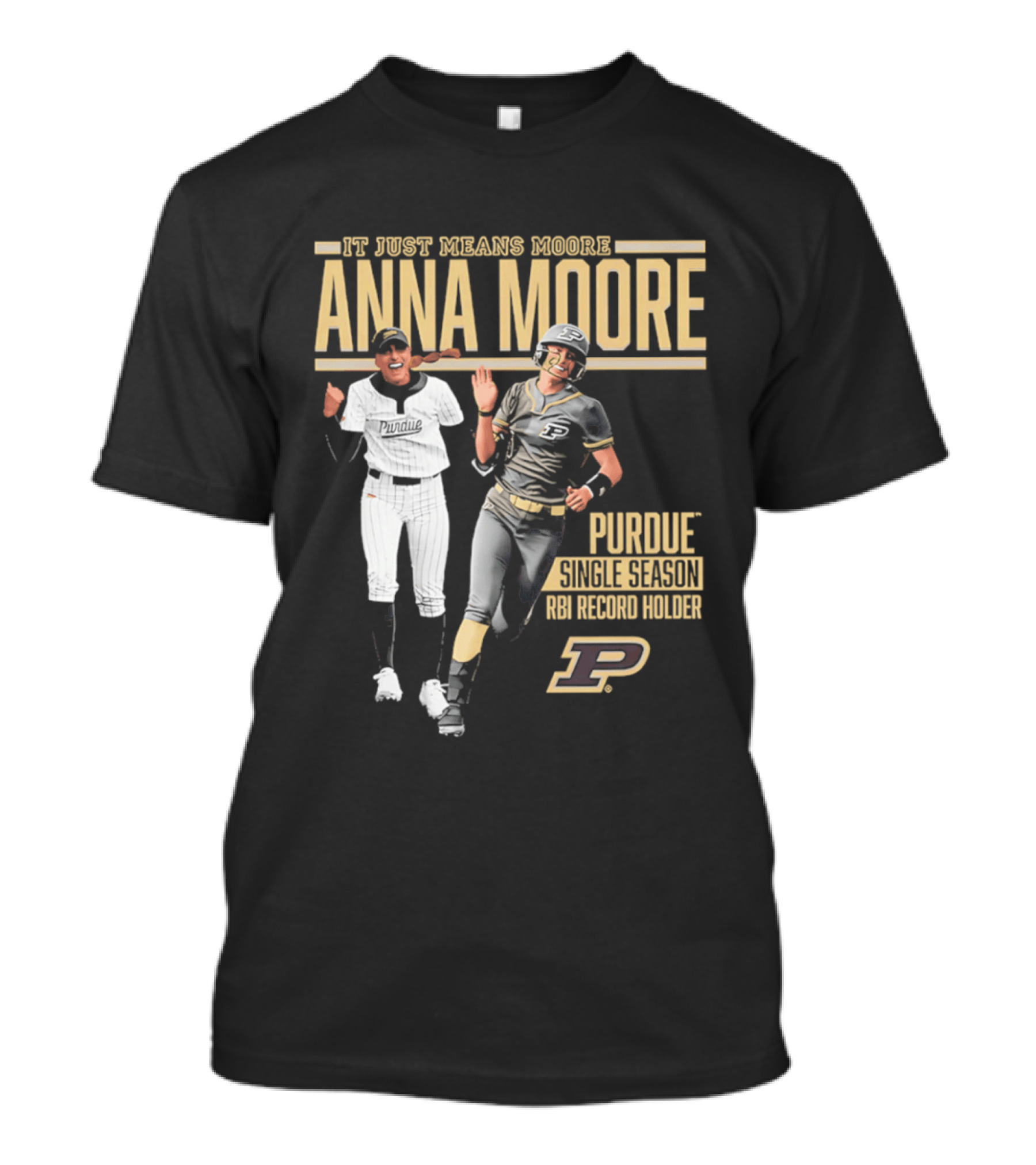 Anna Moore Purdue Softball Career Record Holder It Just Means Moore T-Shirt