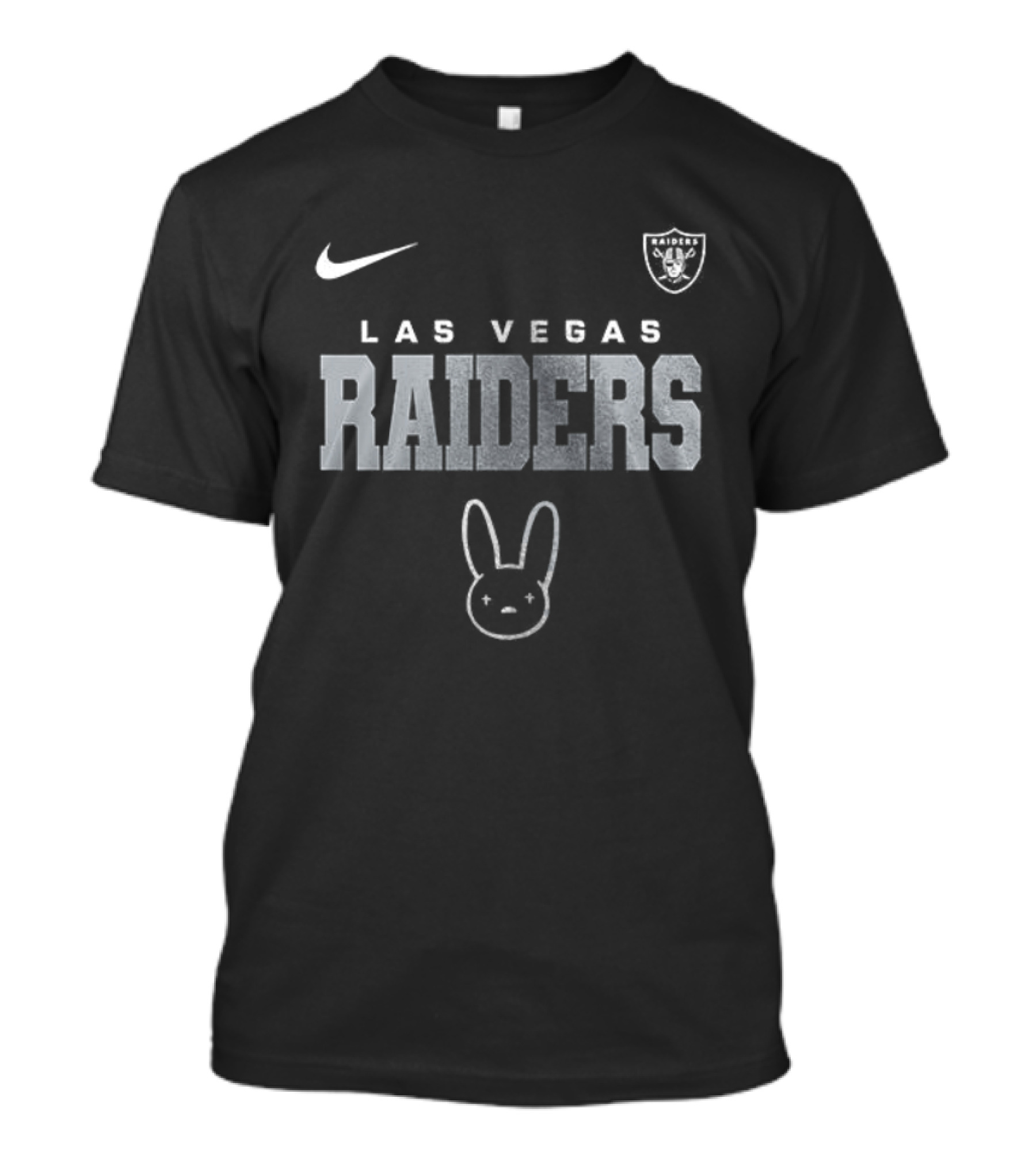 Las Vegas Raiders Bad Bunny El Conejo Malo Vision Skull Nike Collaboration T-Shirt