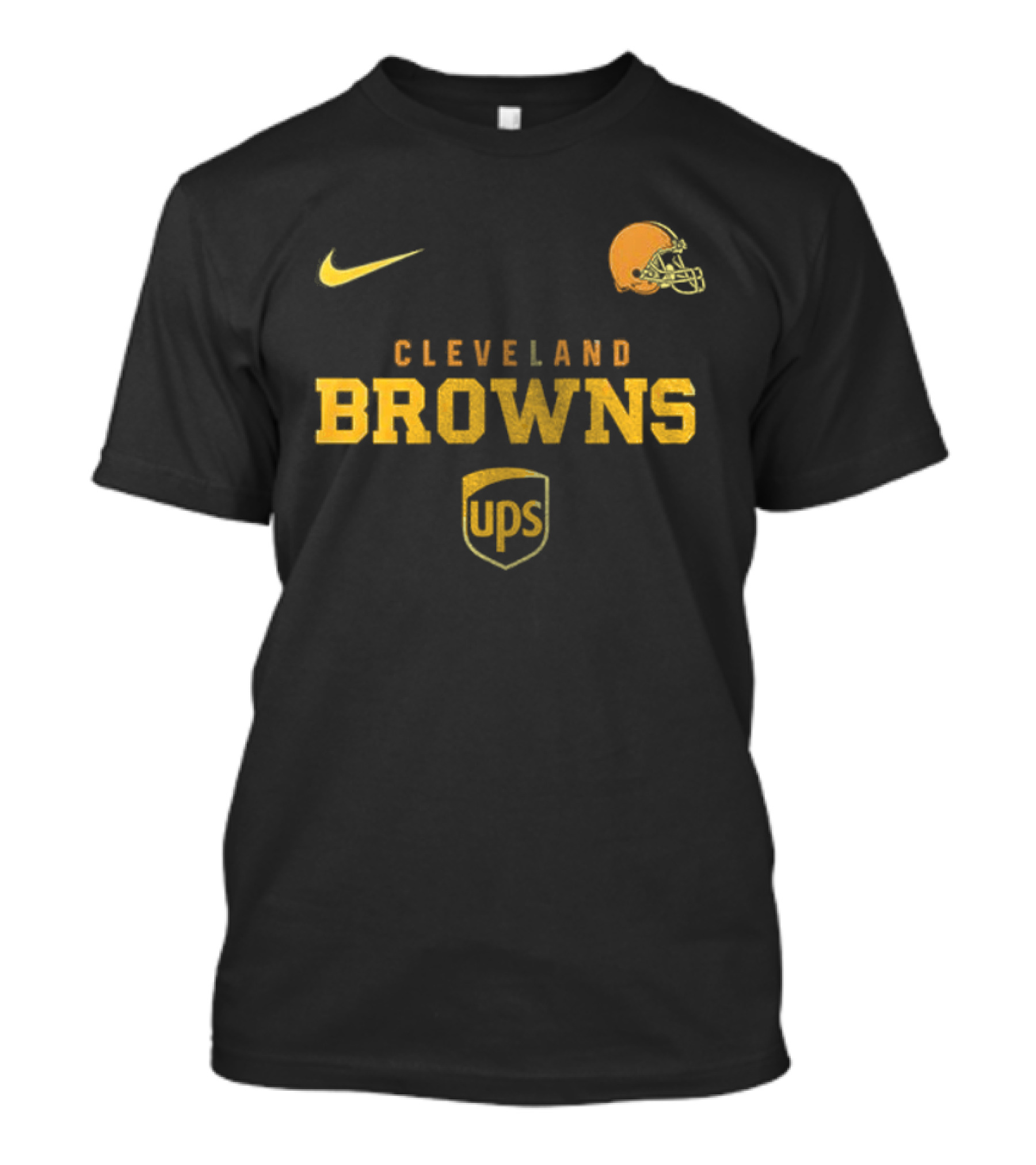 Cleveland Browns UPS Nike Football Helmet Brown And Proud T-Shirt