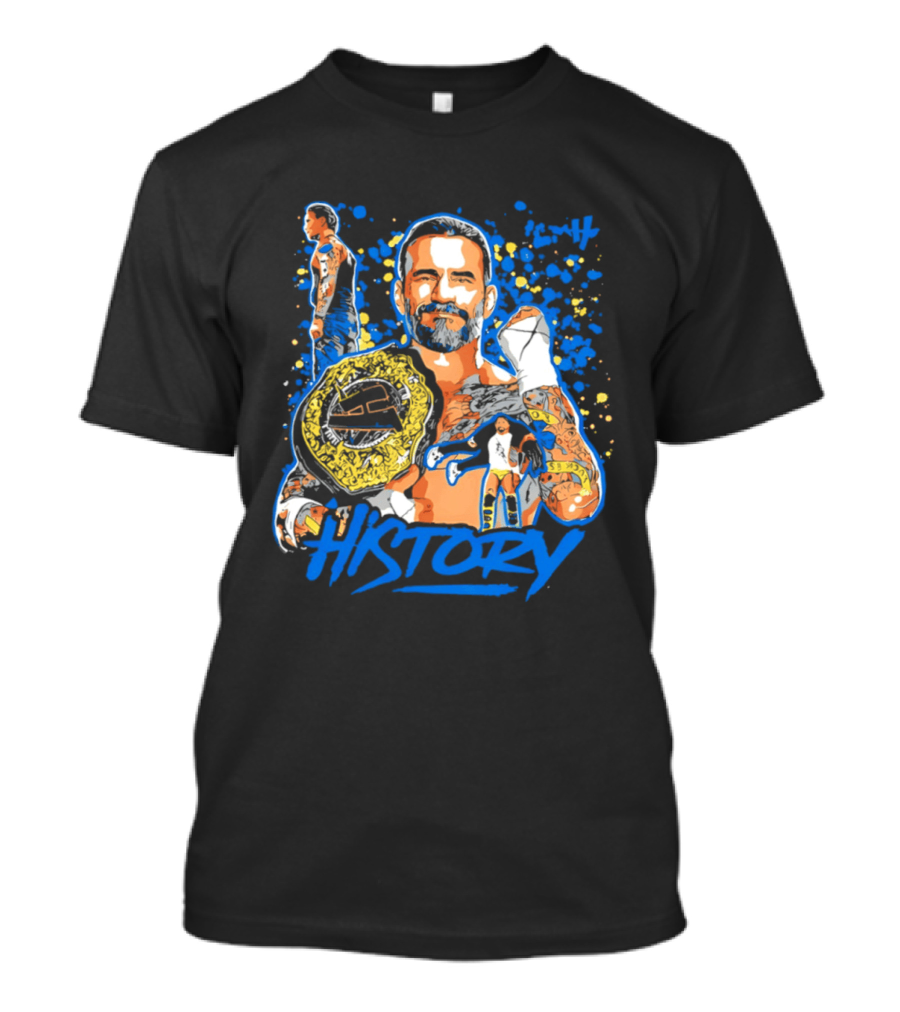CM Punk Wrestling Champion History T-Shirt