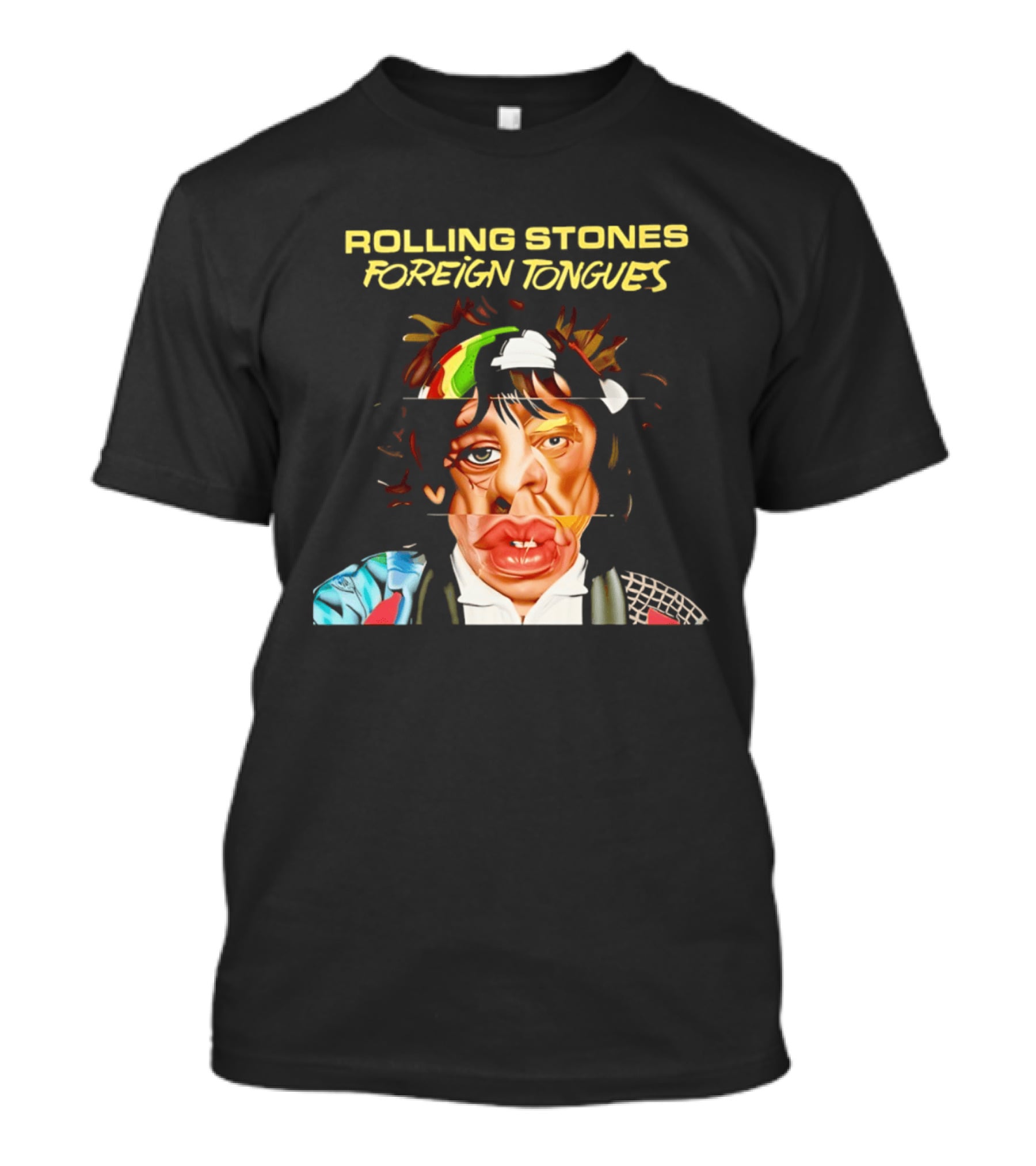 Rolling Stones Foreign Tongues Collage Face 2026 T-Shirt
