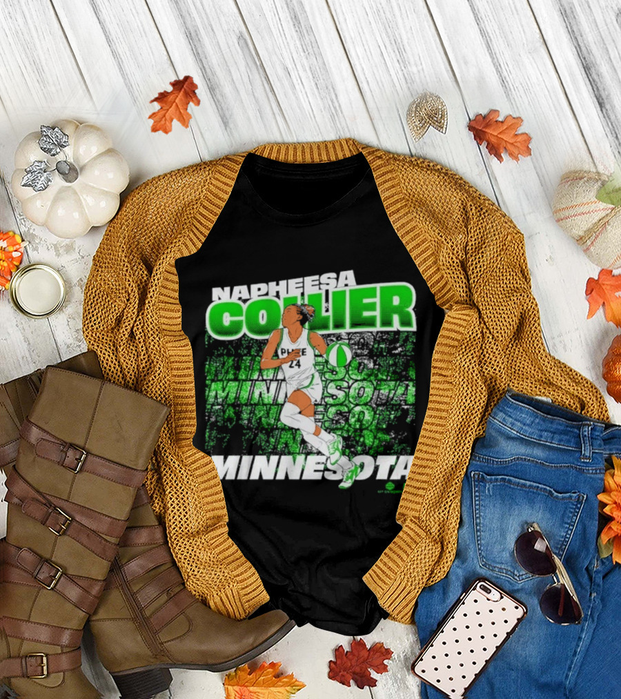 Napheesa Collier Minnesota Lynx Basketball Green Minnesota T-Shirt