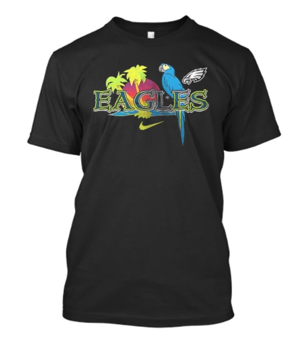 Philadelphia Eagles Parrot Tropical Vibes It's 5 O' Somewhere T-Shirt