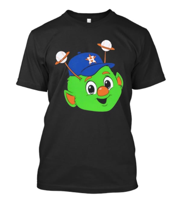 Houston Astros Orbit Character Face With Baseball Antennae T-Shirt