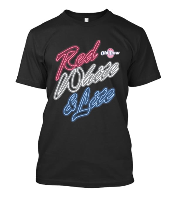 Red White & Lite Old Row Neon T-Shirt