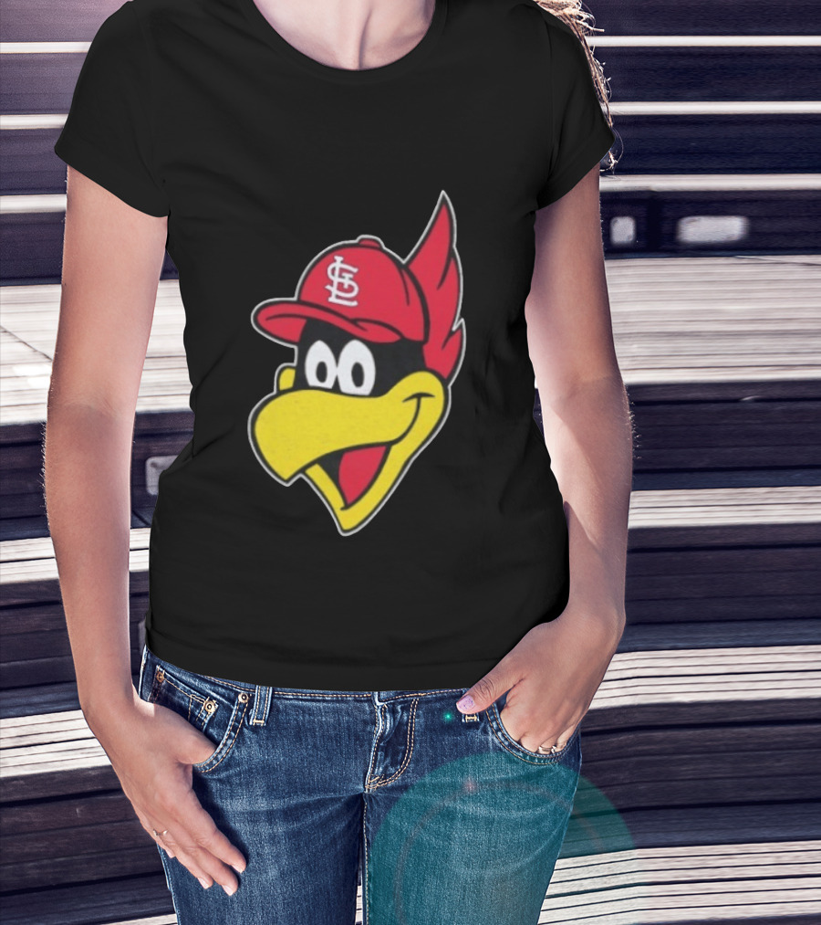 St. Louis Cardinals Fredbird Mascot Facecap Baseball T-Shirt