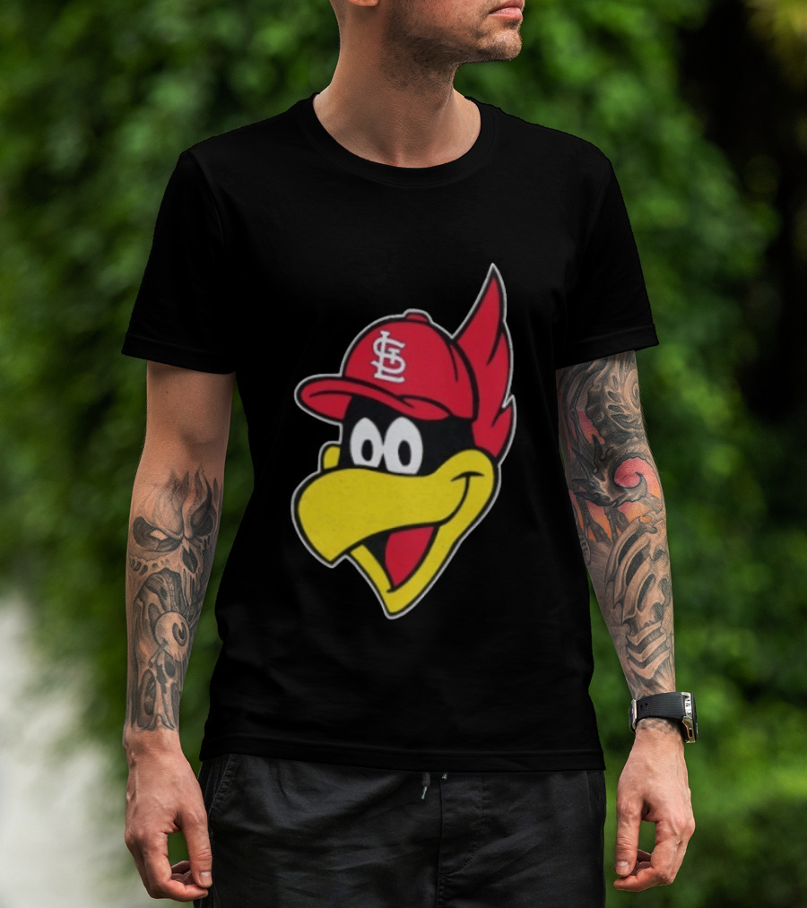 St. Louis Cardinals Fredbird Mascot Facecap Baseball T-Shirt