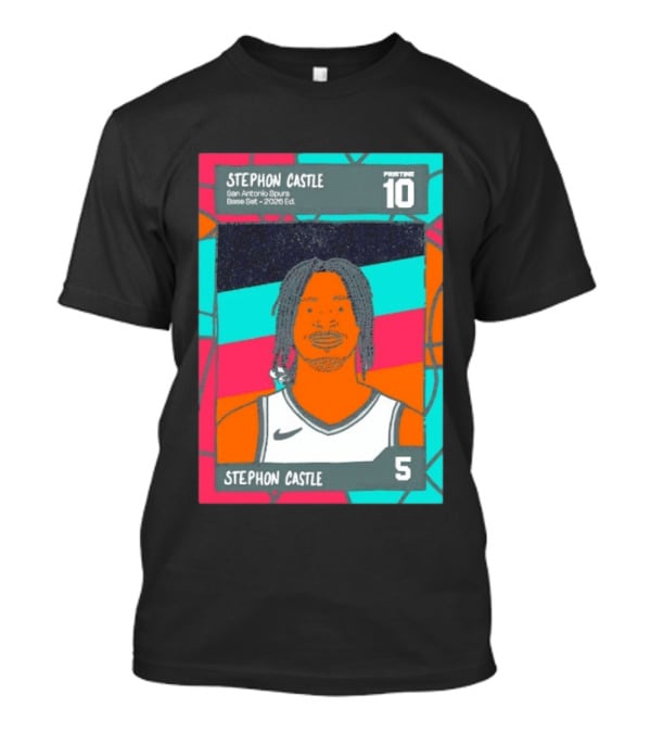 Stephon Castle Pristine 10 San Antonio Spurs Base Set Edition 2026 T-Shirt