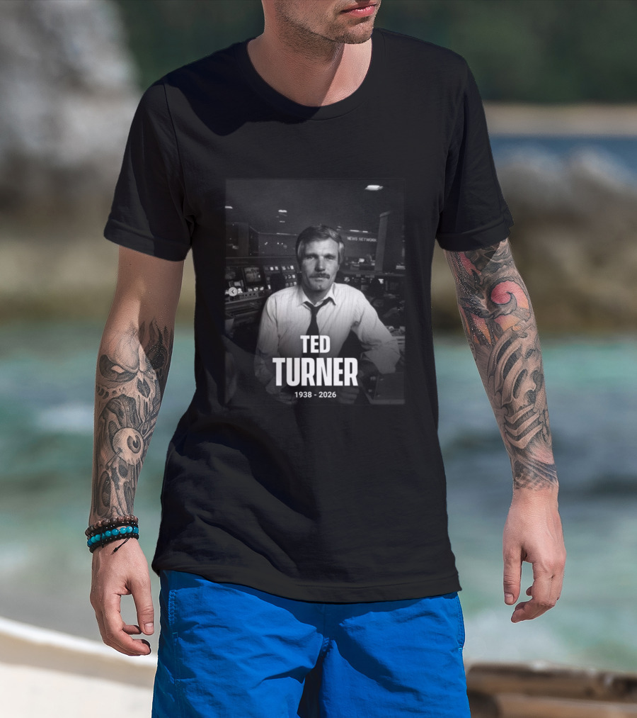 Ted Turner CNN News Network 1938 2026 Remembrance T-Shirt