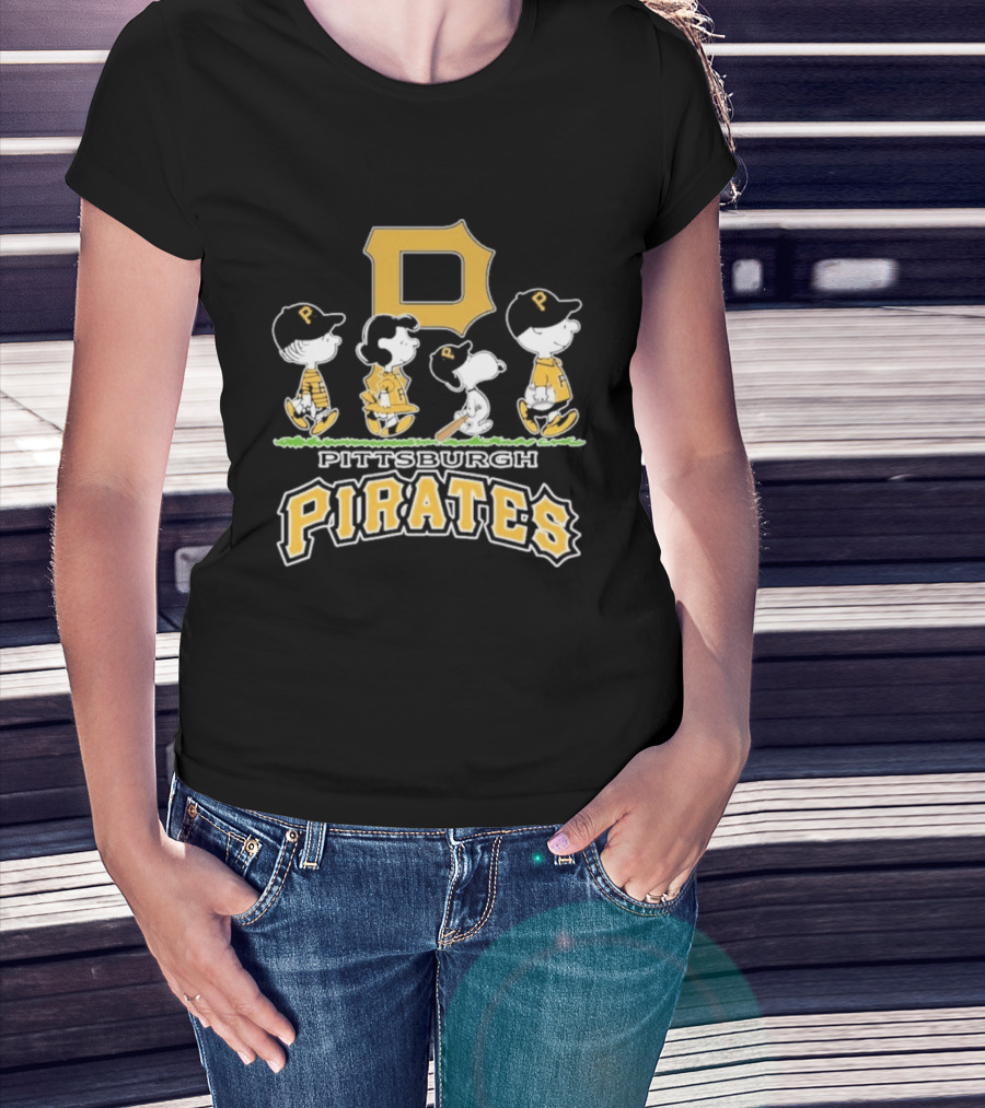 Pittsburgh Pirates Peanuts Walking Characters Collaboration Season 2026 T-Shirt