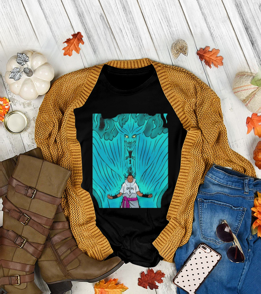 Victor Wembanyama Sasuke Susanoo Spurs Basketball Anime T-Shirt