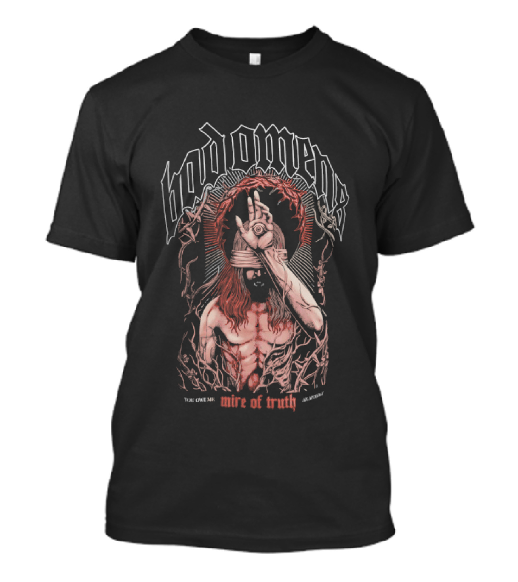 Bad Omens Mire Of Truth You Owe Me Blindfolded Figure T-Shirt