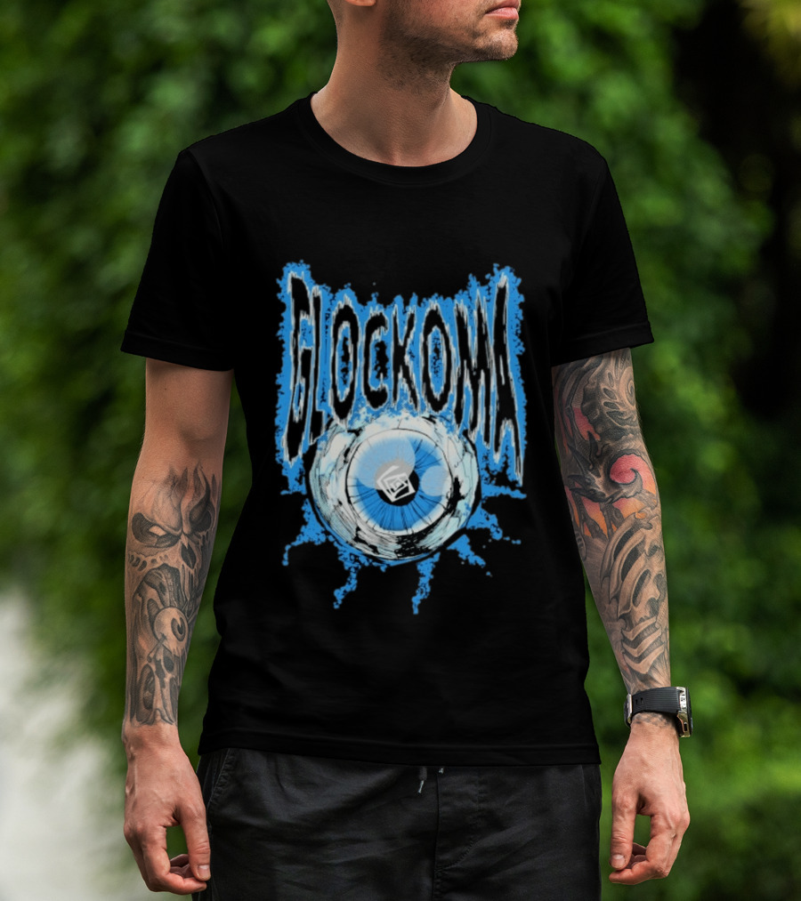 Key Glock Glockoma Eyeball Blue Splash T-Shirt