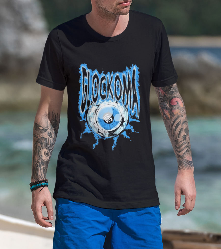 Key Glock Glockoma Eyeball Blue Splash T-Shirt