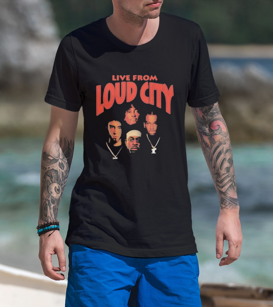 Live From Loud City Hip Hop Legends Faces And Chains T-Shirt