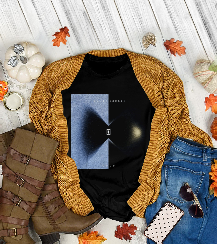 Majid Jordan Cold Album Cover Black and Blue Split T-Shirt