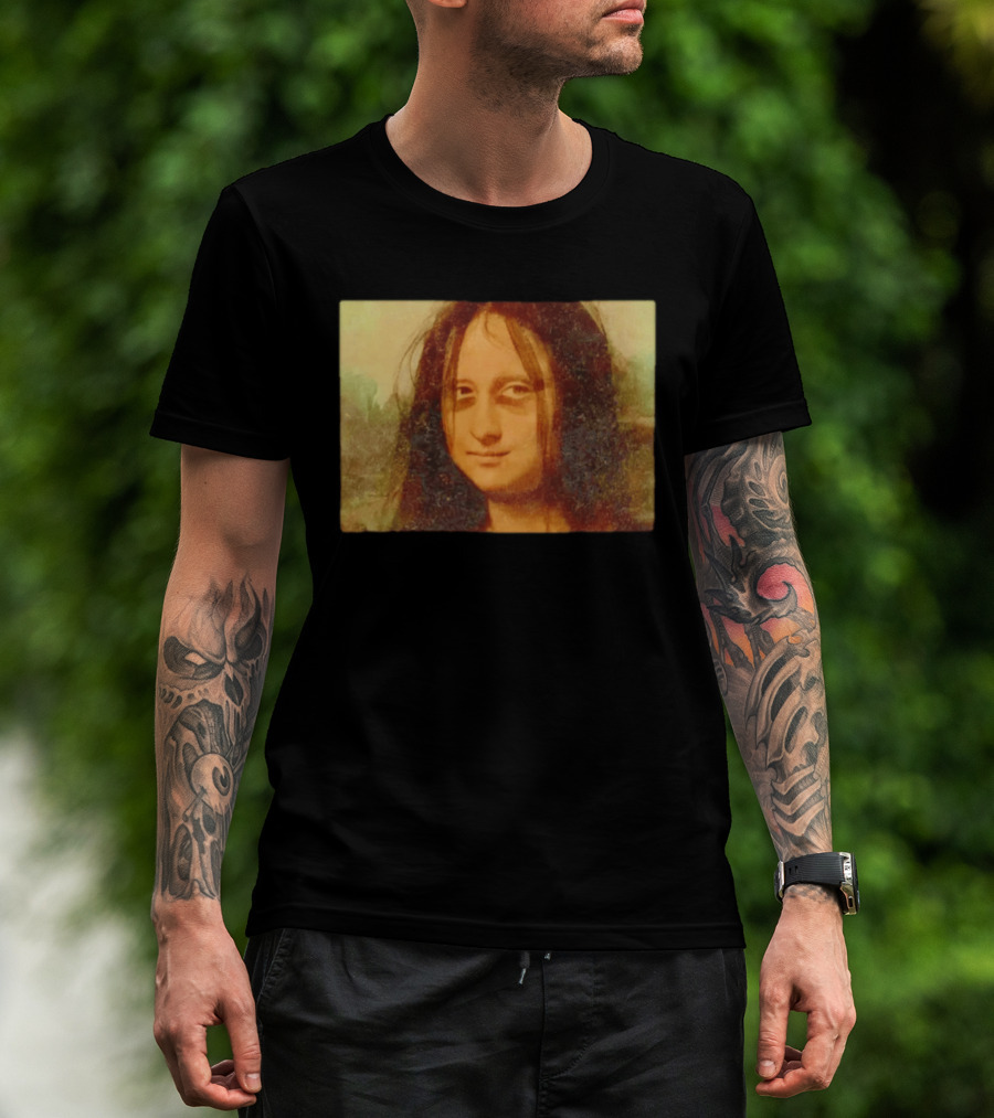 Mona Lisa Messy Hair Meme Remake T-Shirt