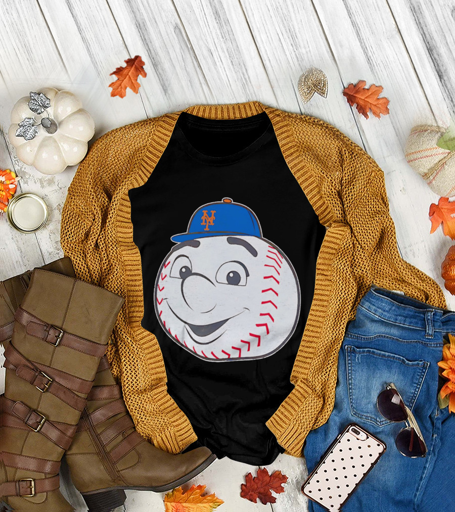 New York Mets Mr. Met Big Face Baseball 2026 T-Shirt
