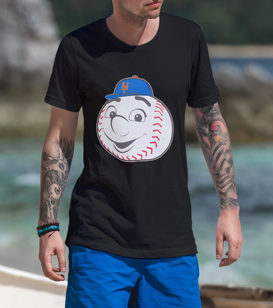 New York Mets Mr. Met Big Face Baseball 2026 T-Shirt