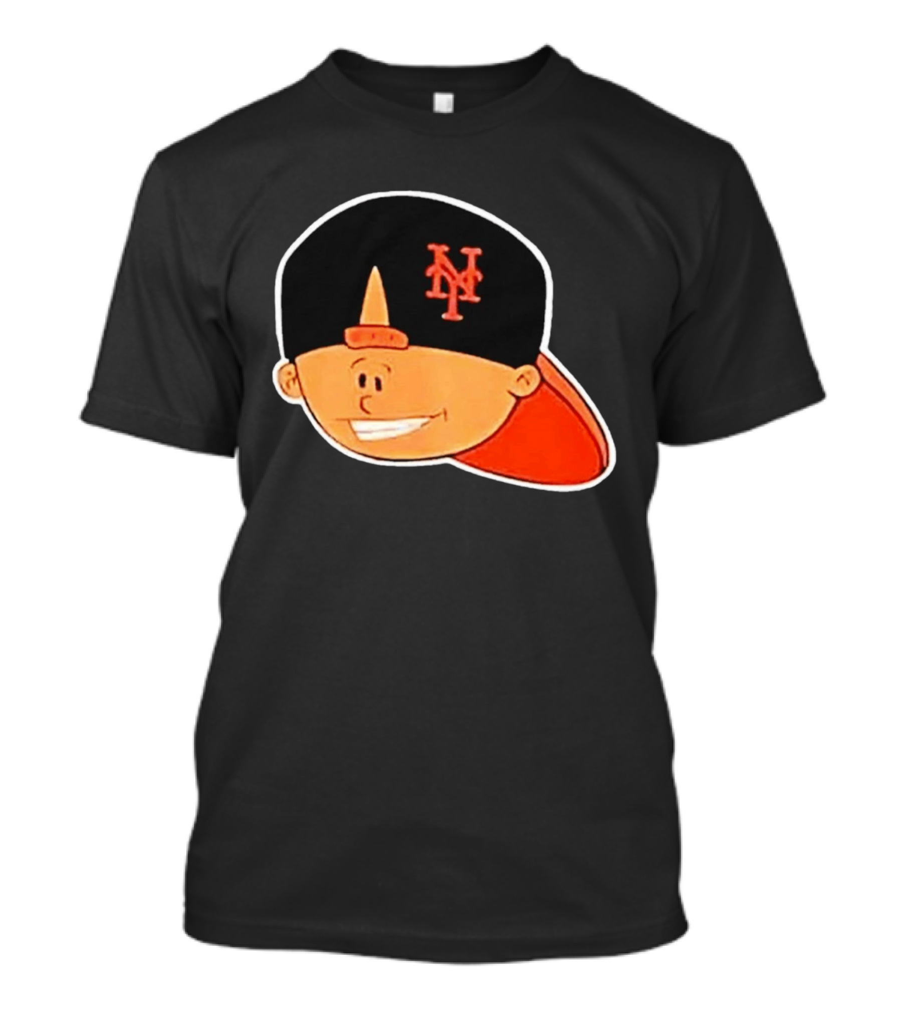 New York Mets Cartoon Kid Smiling Team Hat T-Shirt