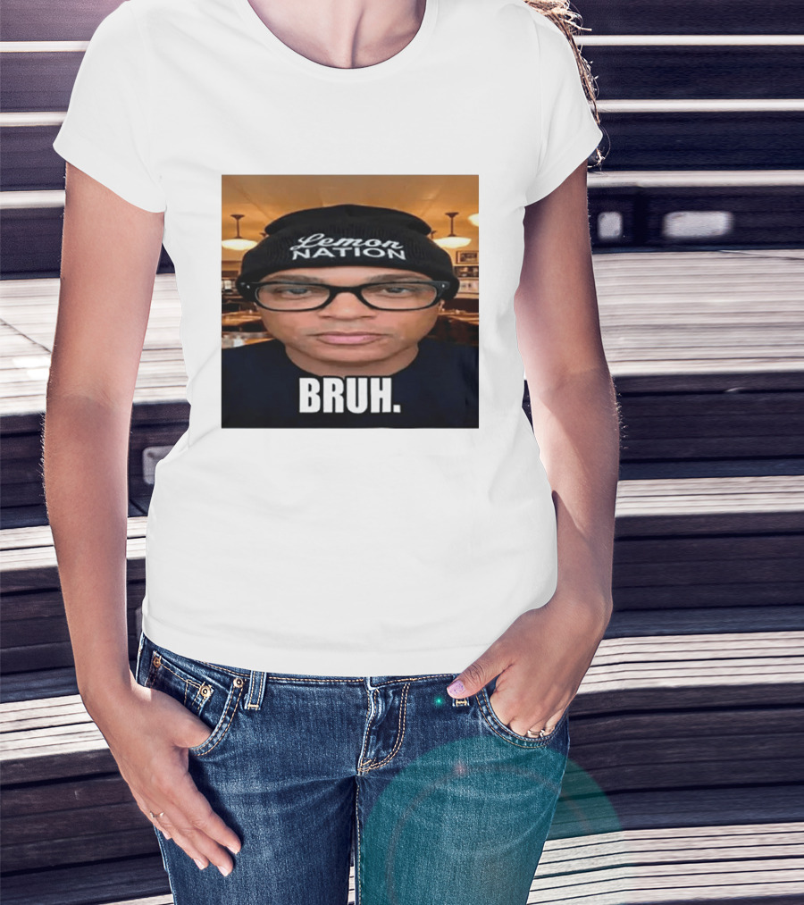 Lemon Nation Beanie Glasses Meme Bruh T-Shirt
