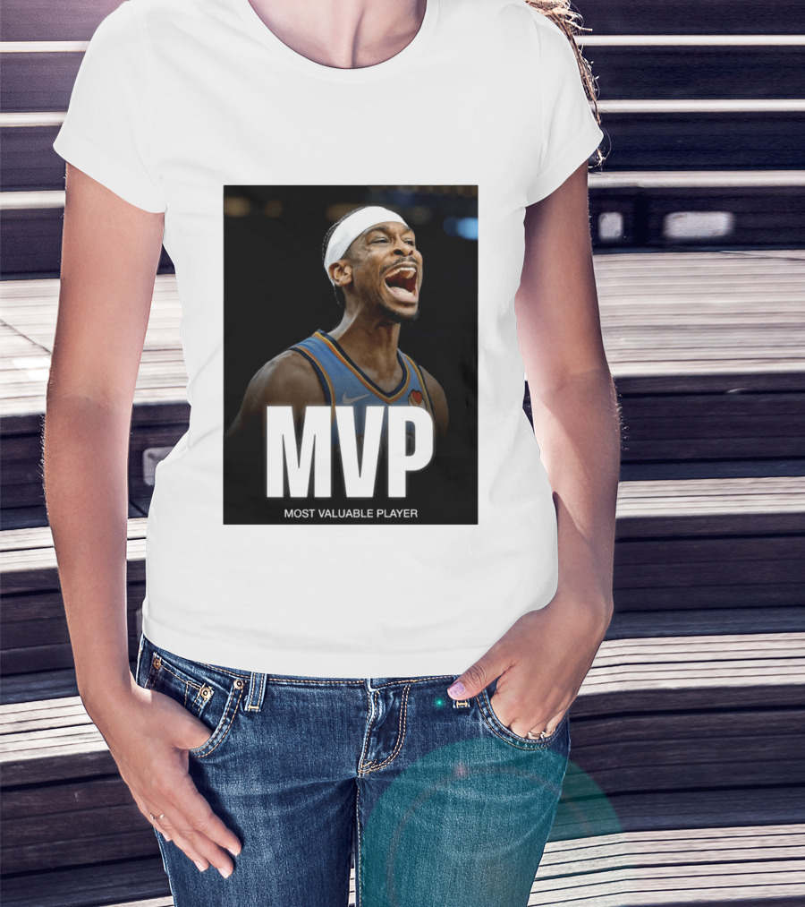Shai Gilgeous Alexander MVP Most Valuable Player OKC Thunder Celebration T-Shirt